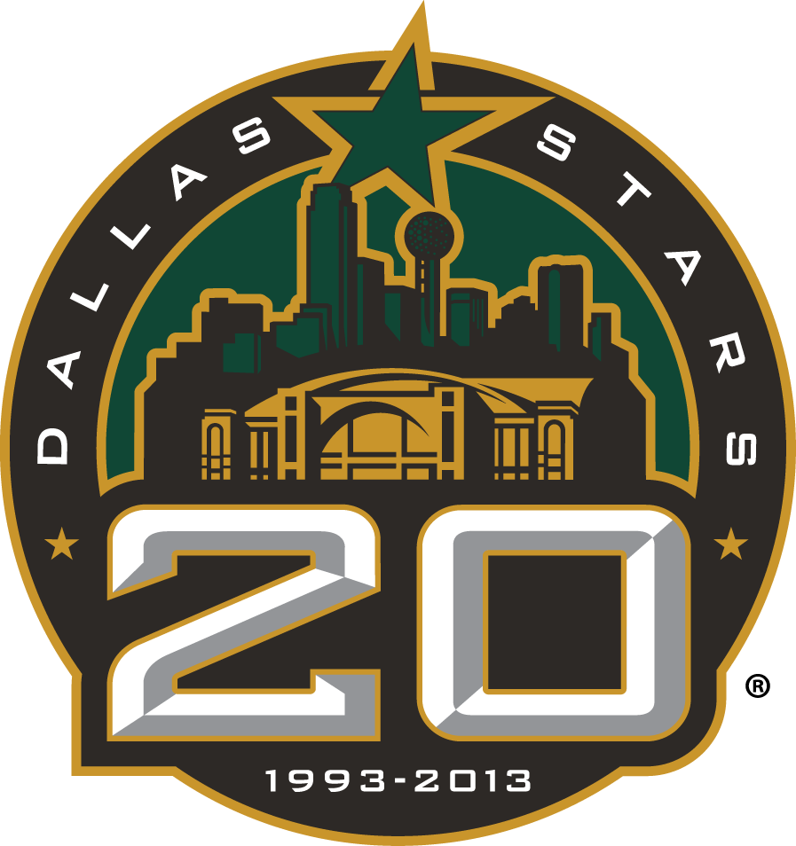 Dallas Stars 2013 Anniversary Logo iron on transfers for T-shirts